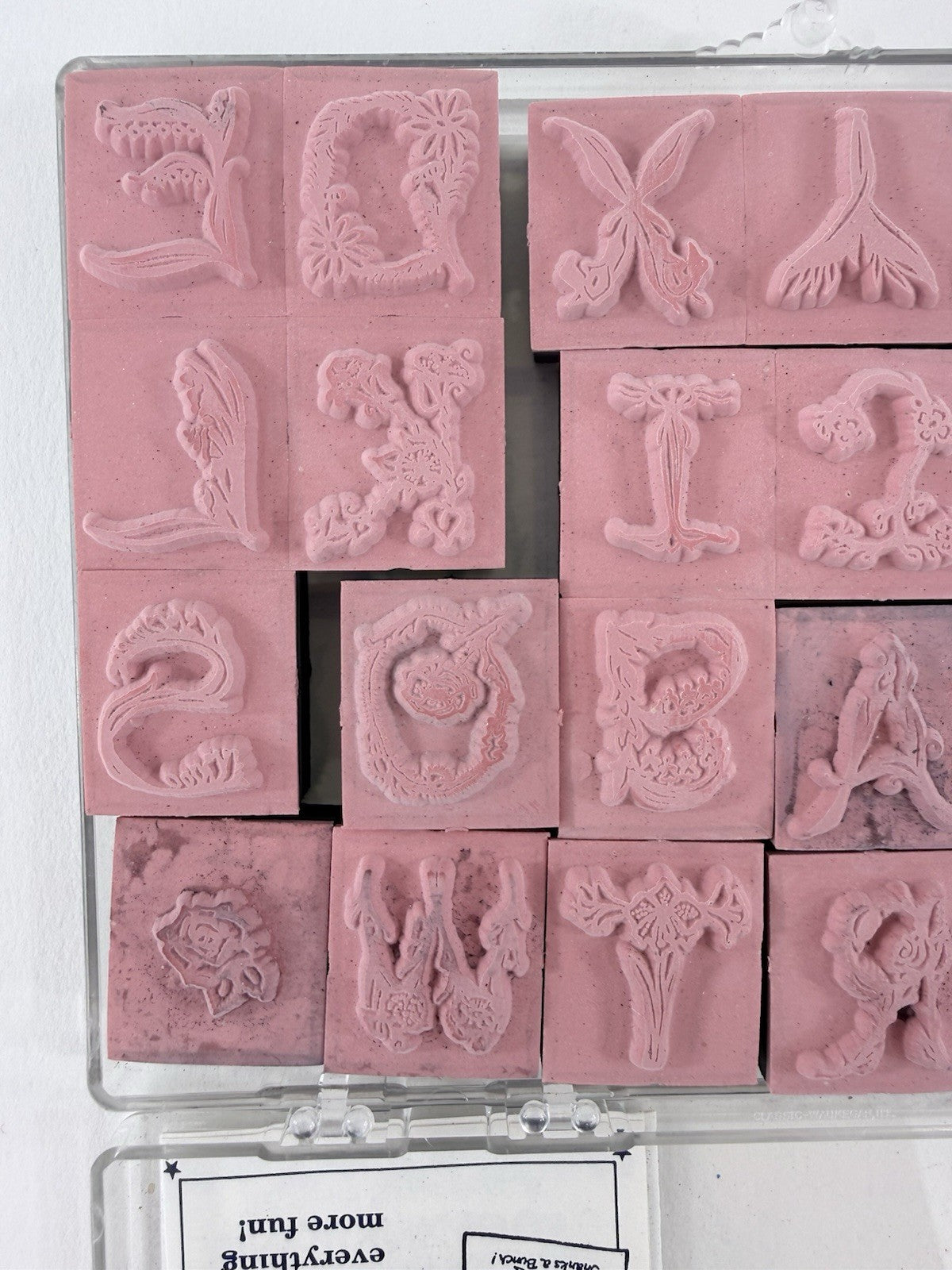 Inkadinkadoo Flower Alphabet Set Rubber Stamps