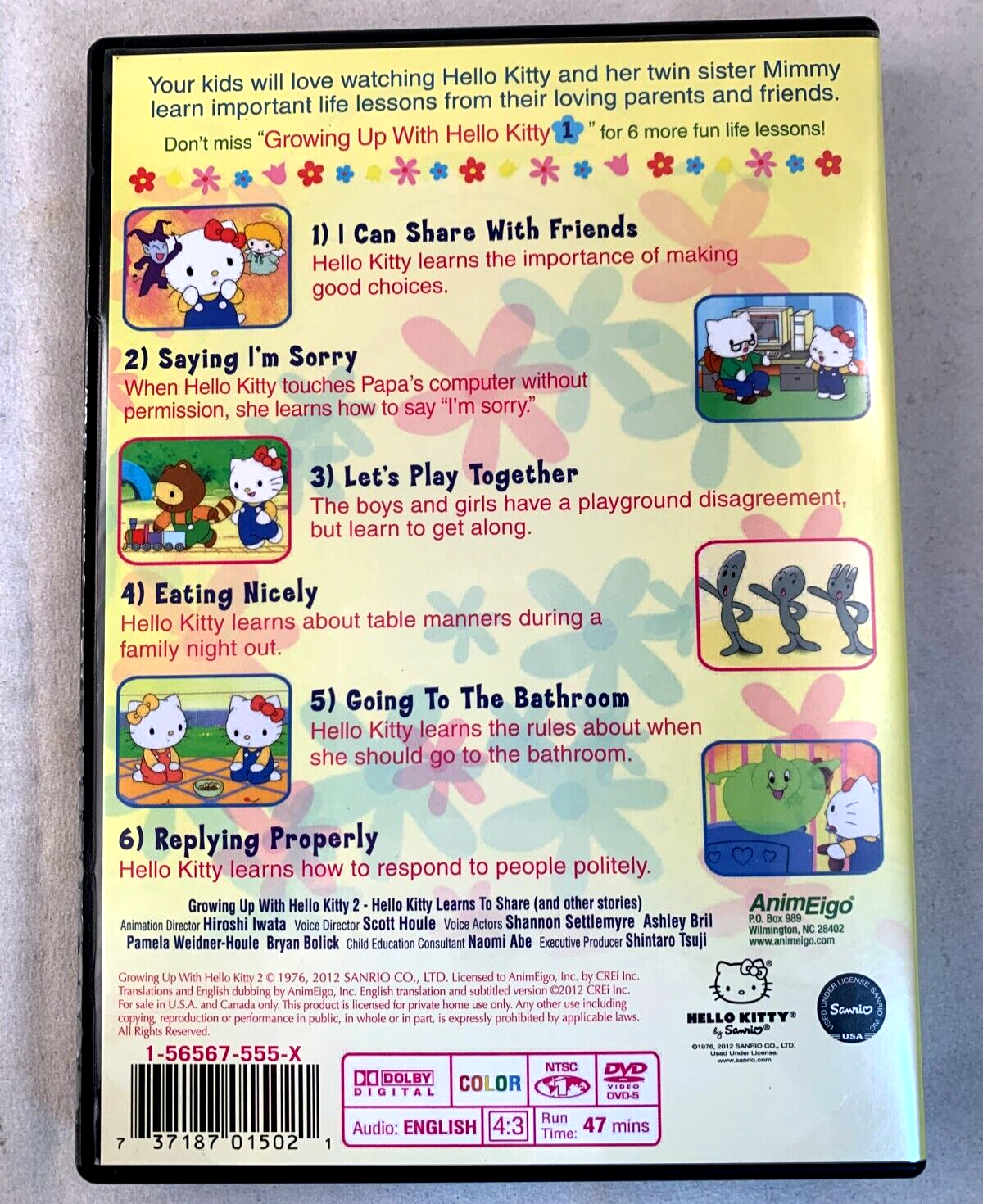 Growing Up with Hello Kitty 1 and 2 (DVD bundle, 2012) - Tested
