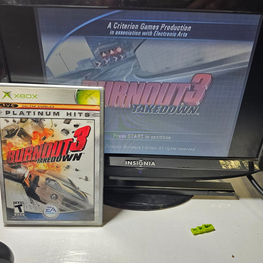 Burnout 3: Takedown (Microsoft Xbox, 2004) Game Case Manual Insert - Tested