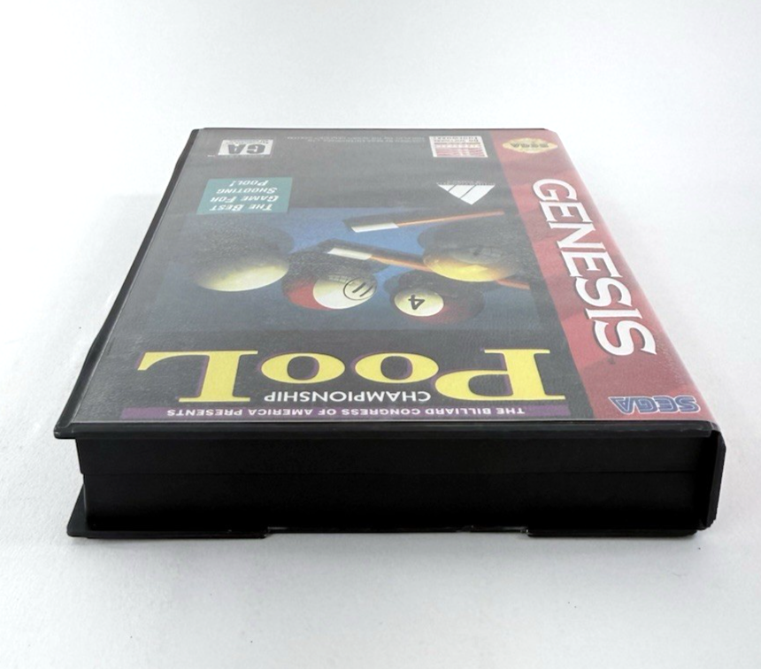 Championship Pool (Sega Genesis, 1993) Game Case Manual - Tested and Working