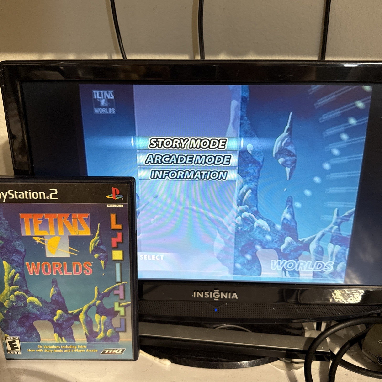 Tetris Worlds (Sony PlayStation 2, PS2, 2002) Game and Case