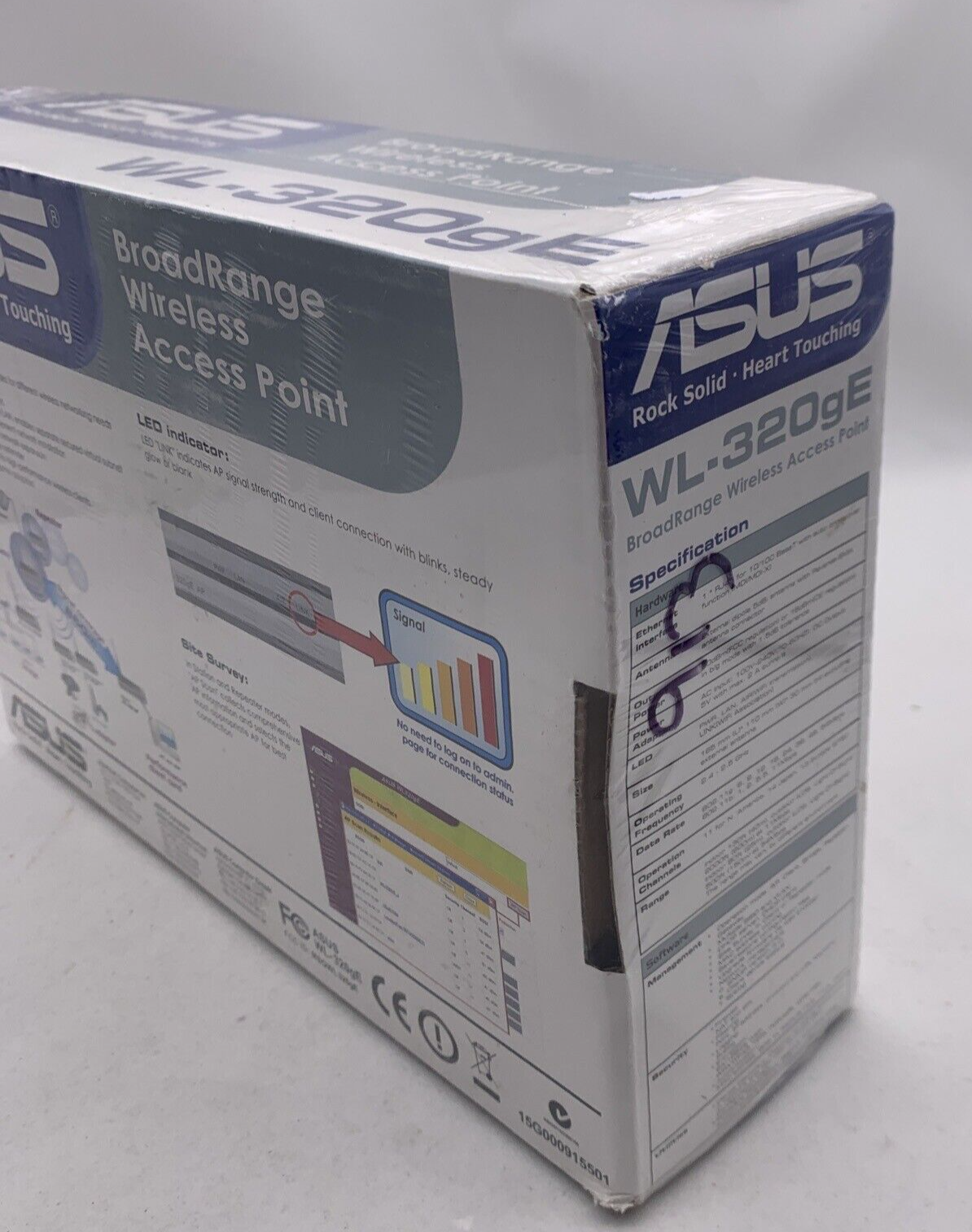 Asus BroadRange Wireless Access Point WL-320gE 2.4 GHz NEW