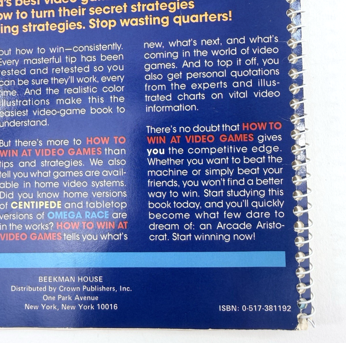 How To Win At Video Games by the Editors of Consumer Guide (Paperback, 1982)