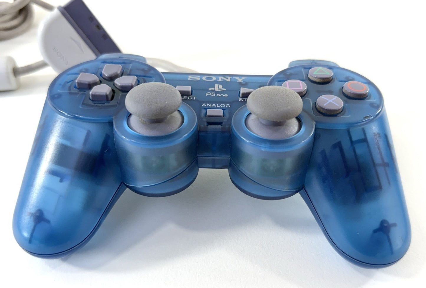 Sony PlayStation PSOne DualShock Island Blue Controller - Tested and Working