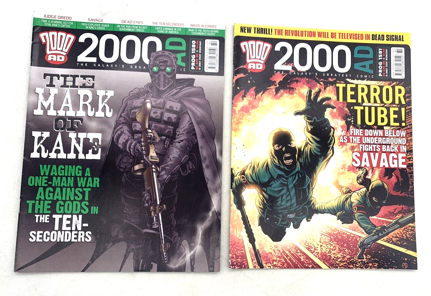 2000 AD Program Back Issues #1580- 1596 - 17 Books - Apr 08- Jul 08 Judge Dredd