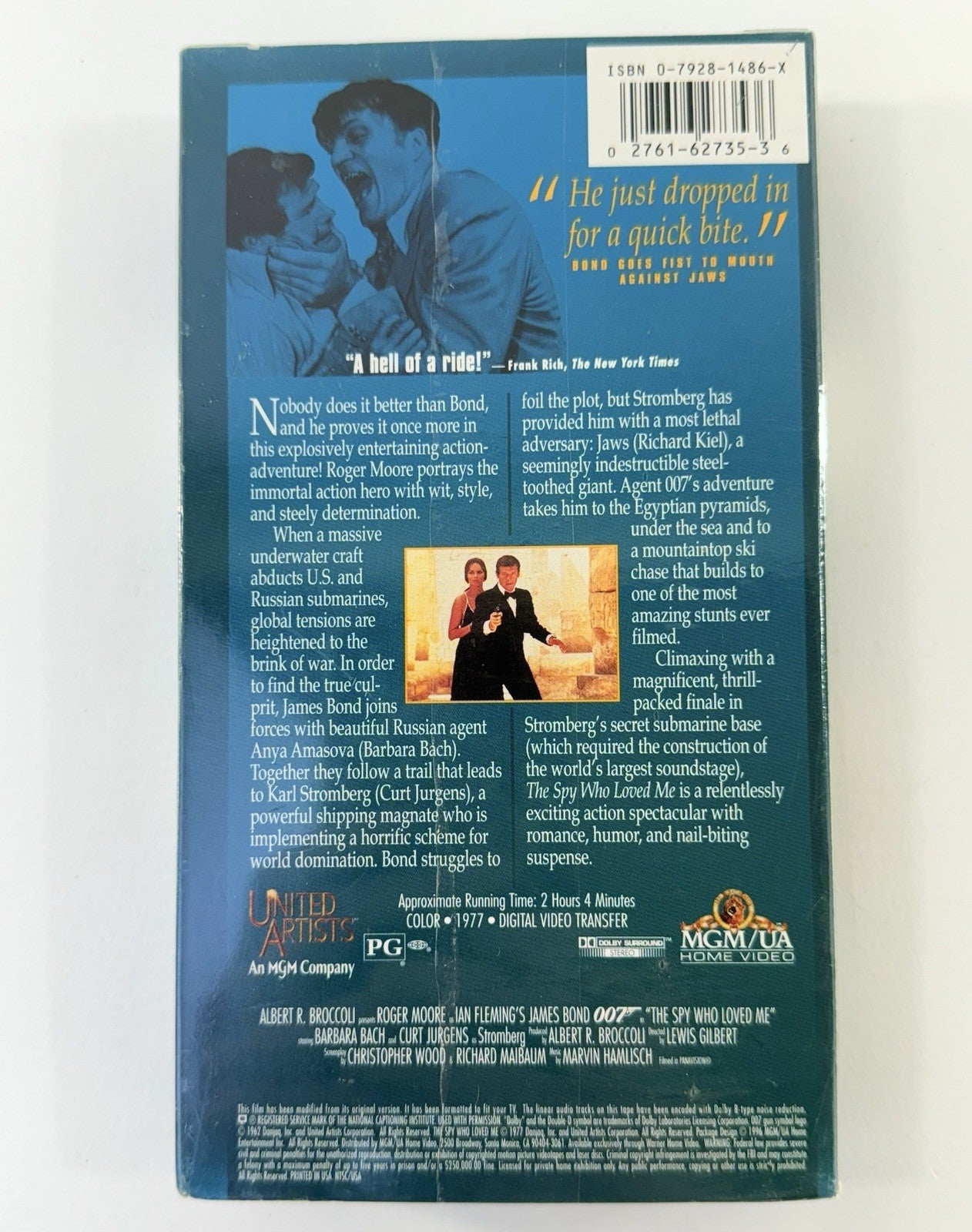 The Spy Who Loved Me (VHS, 1996) New, Sealed - Roger Moore James Bond Film