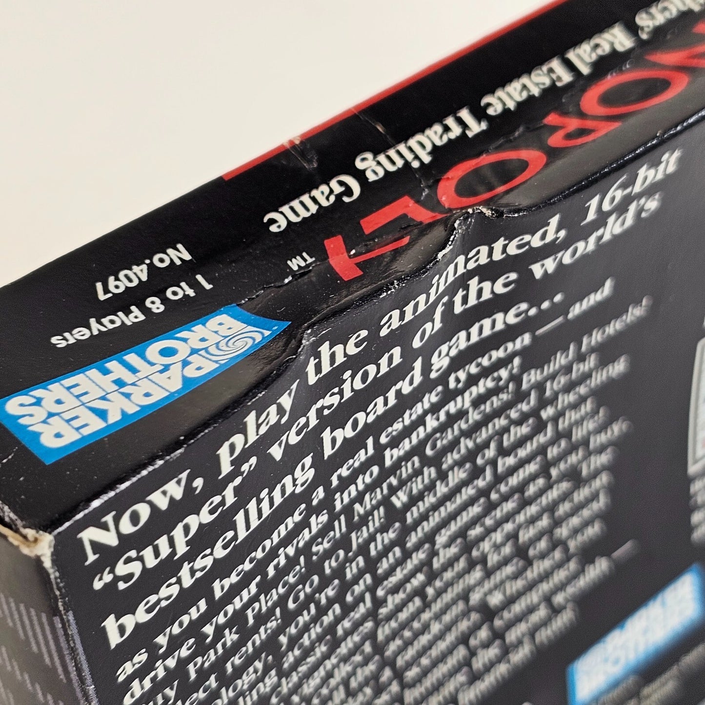 Monopoly (Super Nintendo | SNES, 1992) Box Manual and Insert