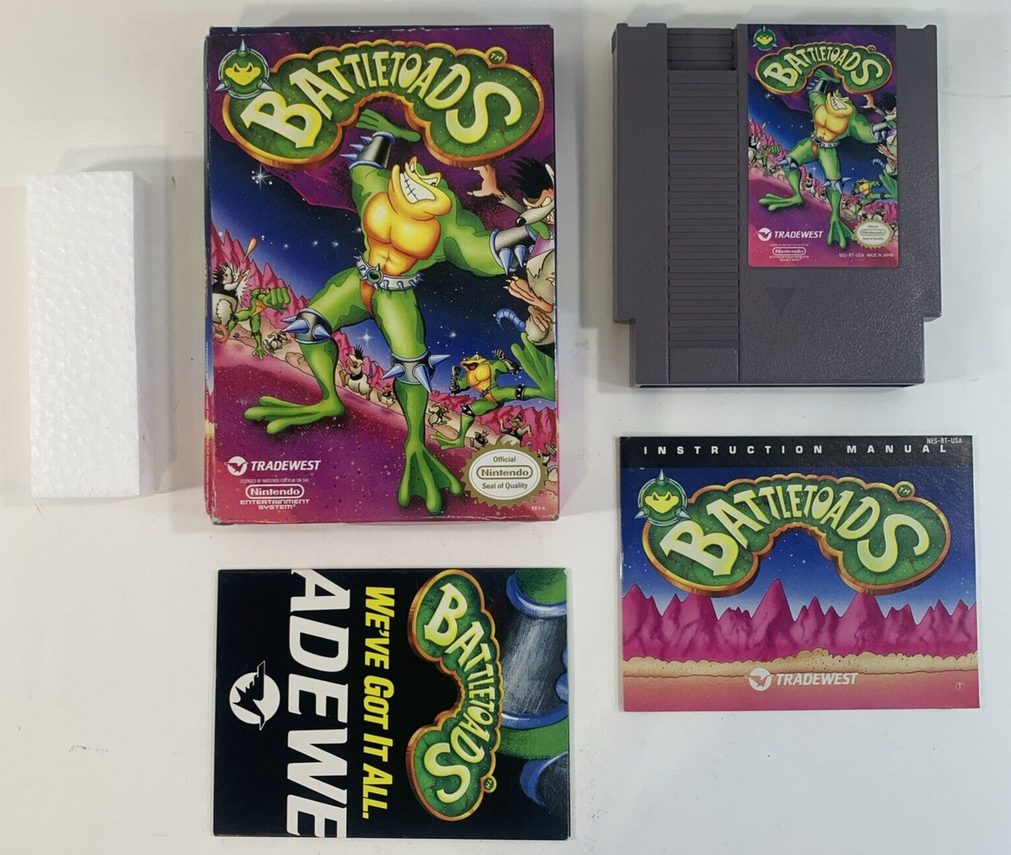 Battletoads (Nintendo Entertainment System, 1991) Game Box Manual Poster Foam
