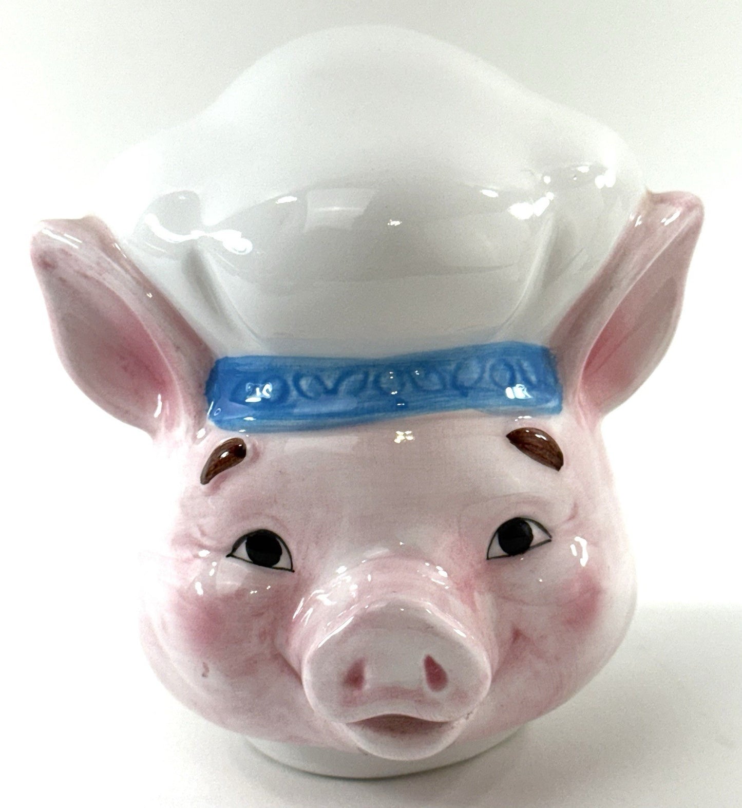 Midwest Of Cannon Falls 1990s Decorative Ceramic Chef Pig Tea Pot HD-102879