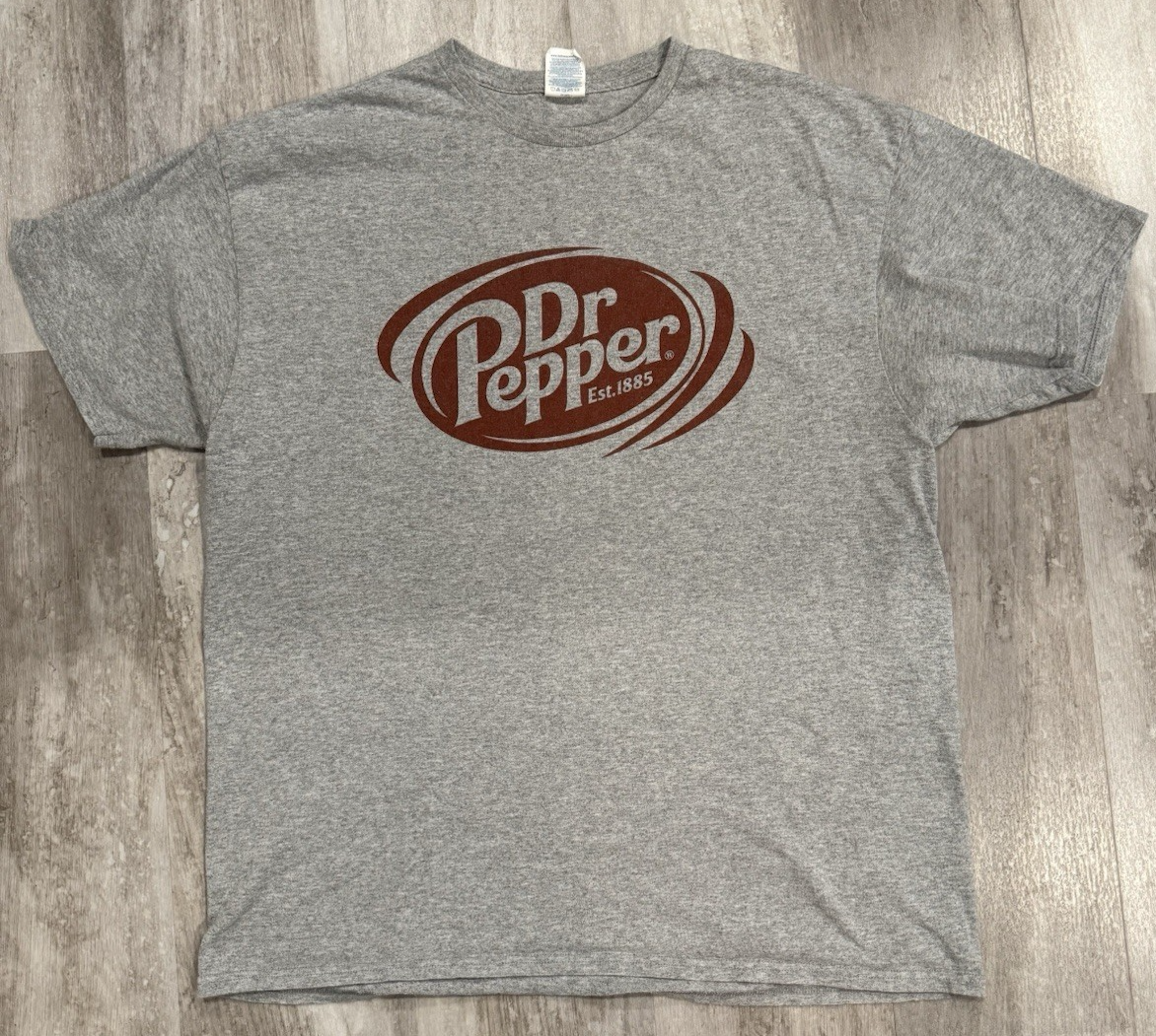 Delta Pro Weight Dr. Pepper Est. 1885 Logo Adult XL Crew Neck T-Shirt