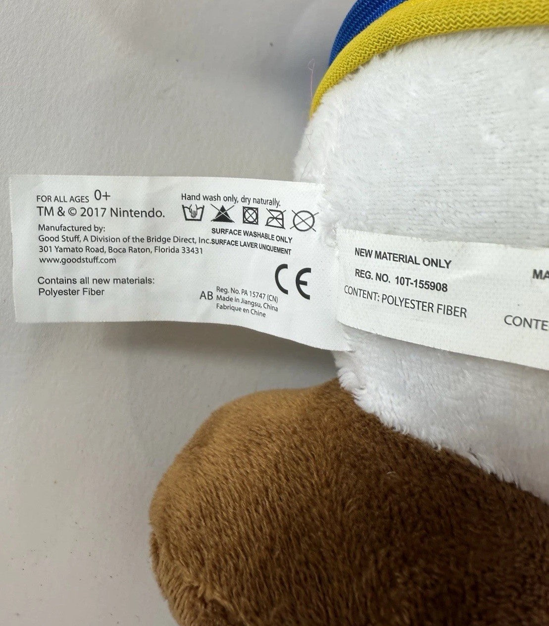 Nintendo 2017 Officially Licensed Super Mario Bros. 14" Toad Plush 3217