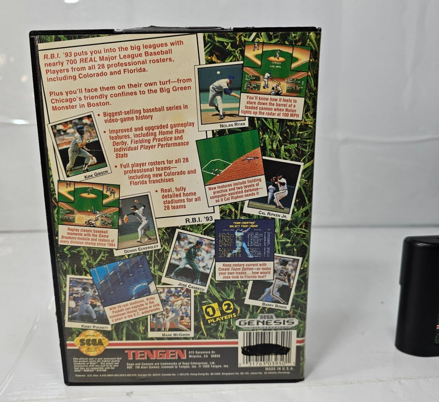 R.B.I. Baseball '93 (Sega Genesis, 1993) Game Case Manual