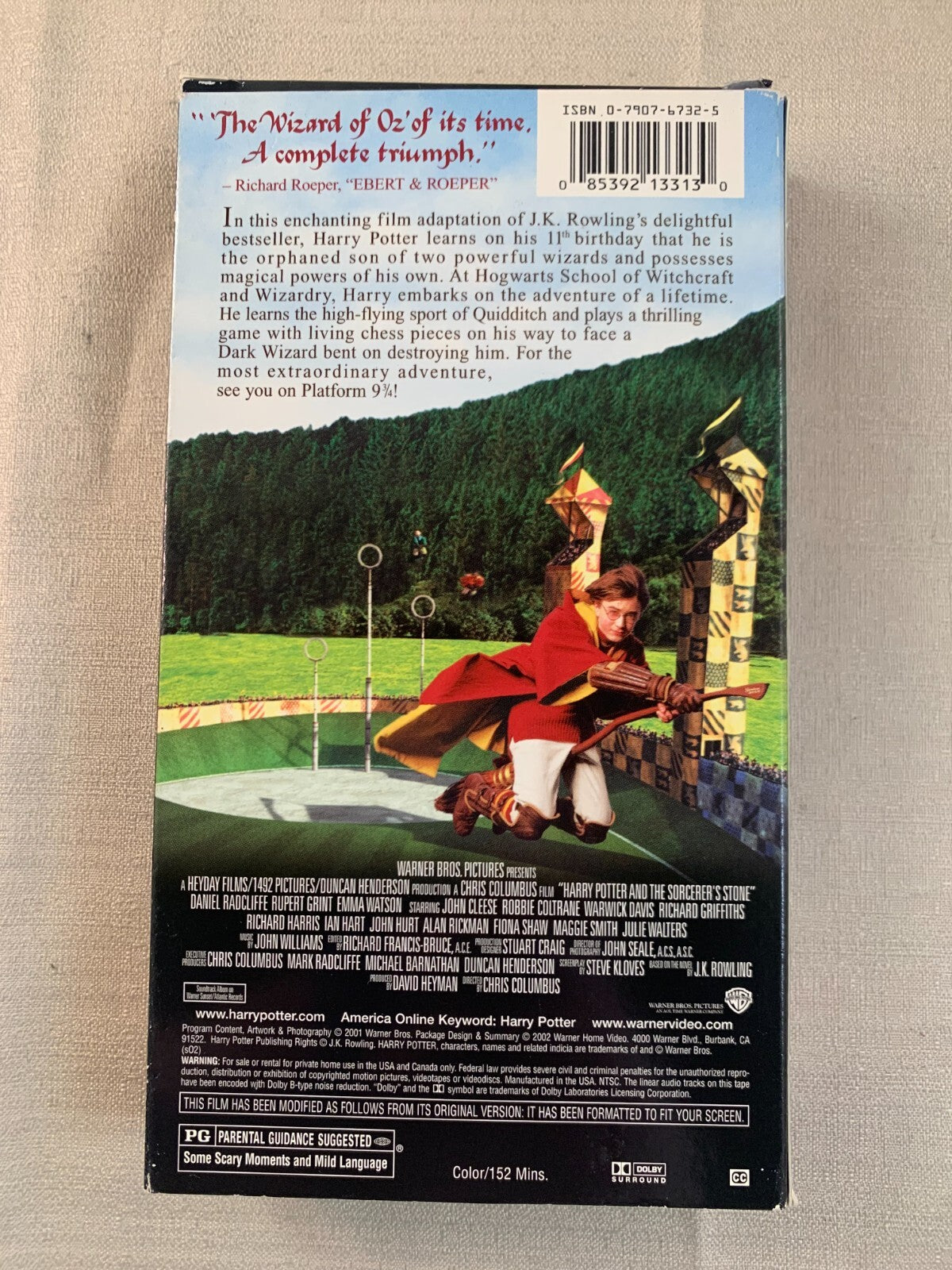 Harry Potter and the Sorcerers Stone (VHS, 2002, Includes 5 Additional Minutes)