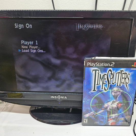 TimeSplitters (Sony PlayStation 2, 2000) Game Case Manual - Tested and Working