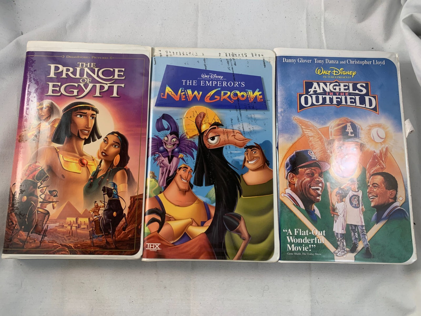 The Prince of Egypt (Disney VHS Clamshell bundle) Emperor's New Groove/Angels in