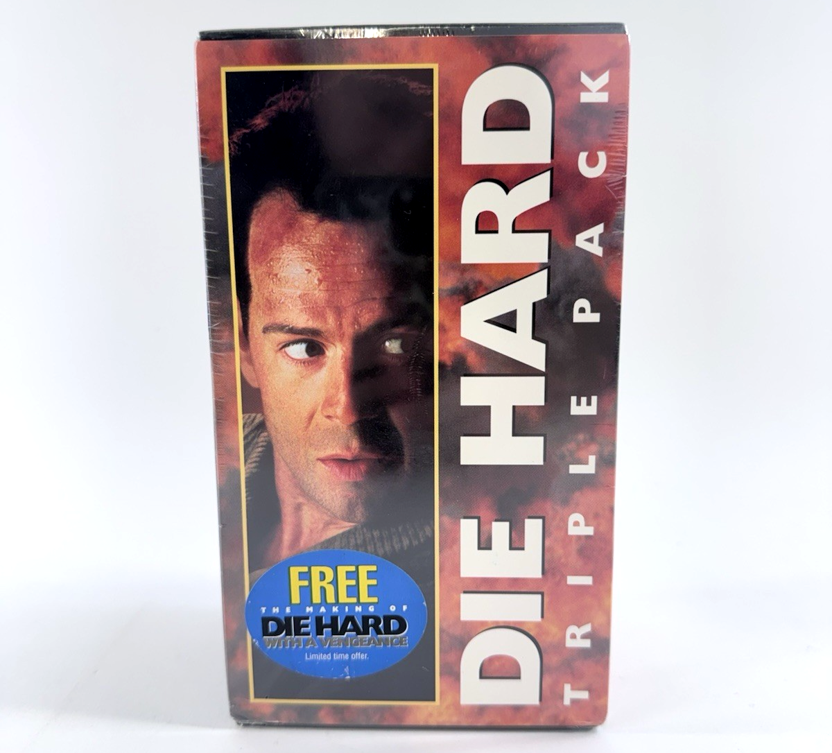Die Hard VHS Tape Triple Pack (VHS, 1995) New, Factory Sealed - Plastic Wear