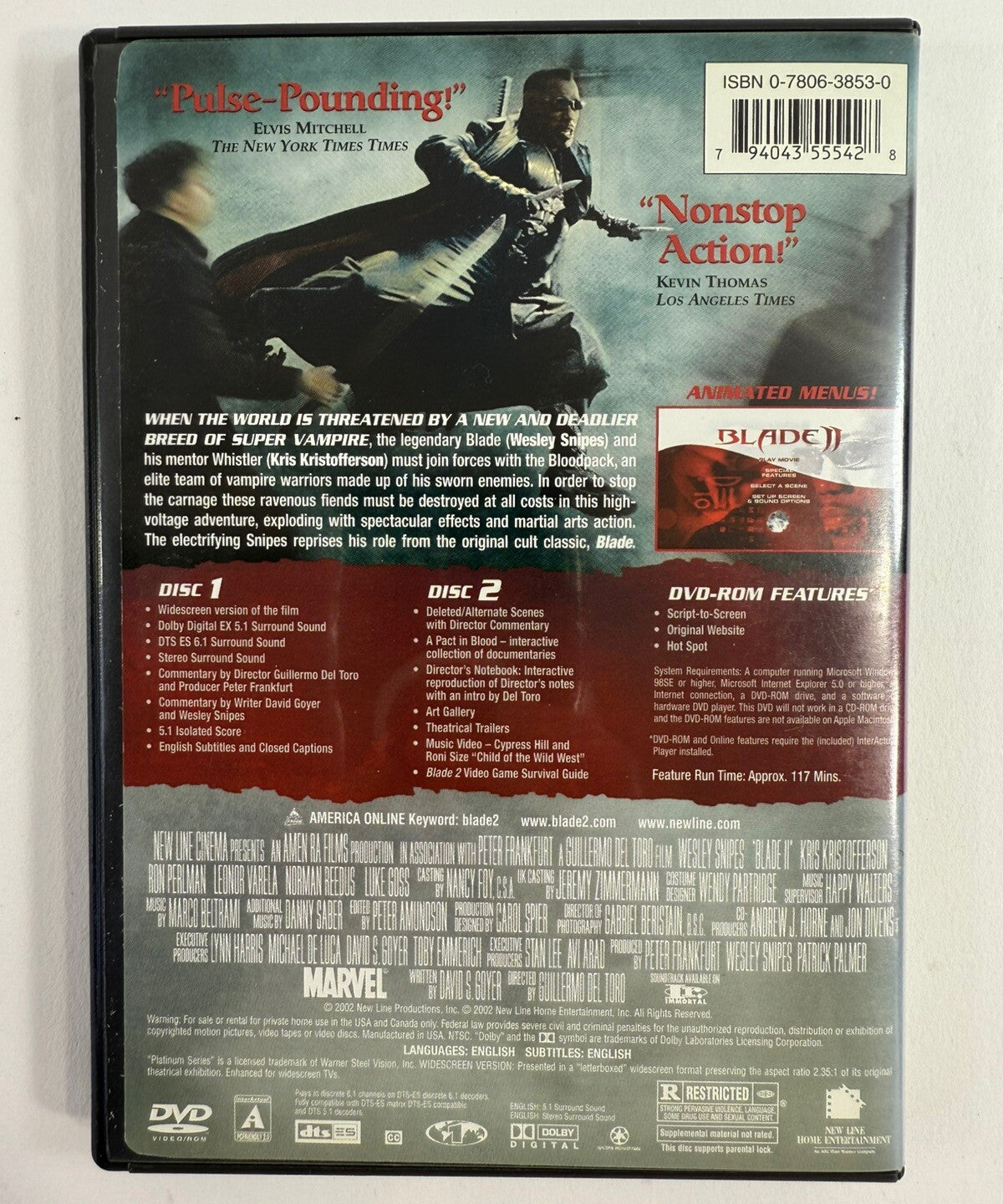 Blade (DVD Bundle) Blade II, Blade III Trinity - Tested and Working