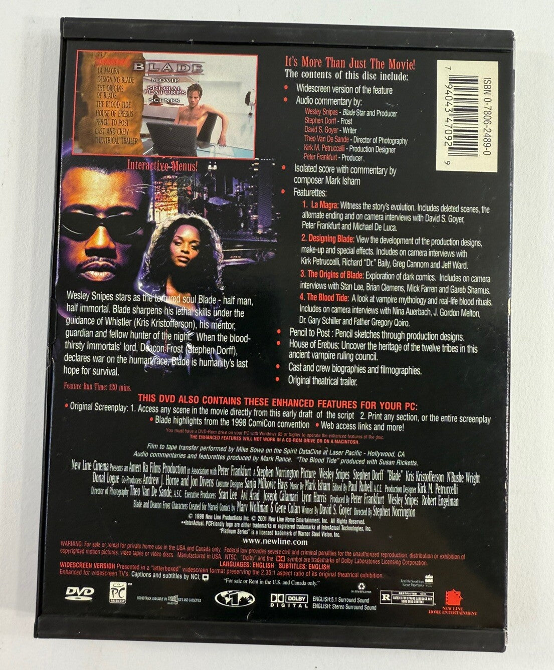 Blade (DVD Bundle) Blade II, Blade III Trinity - Tested and Working