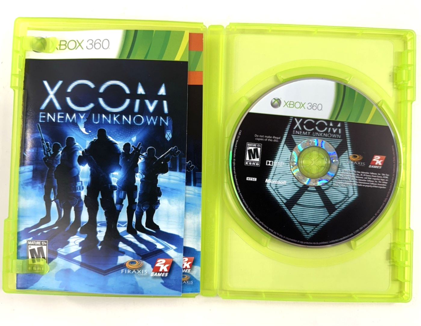X-Com: Enemy Unknown (Microsoft Xbox 360, 2012) Game Case Manual Insert - Tested