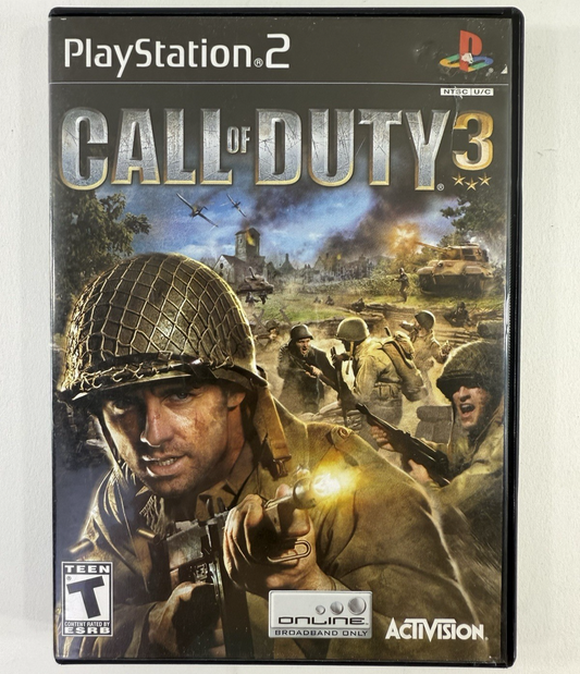 Call of Duty 3 (Sony PlayStation 2, 2006) Game Case Manual - Tested And Working