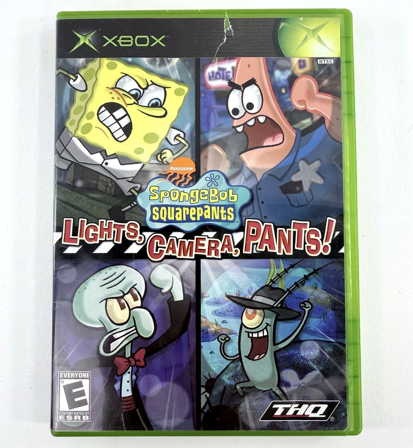 SpongeBob SquarePants: Lights, Camera, Pants (Microsoft Xbox, 2005) Game & Case
