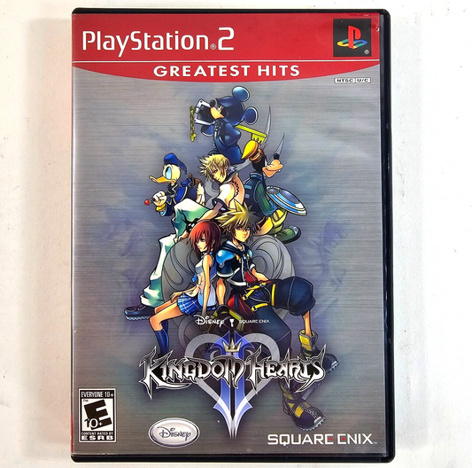 Kingdom Hearts II (PlayStation 2, 2006) Game and Case - Greatest Hits