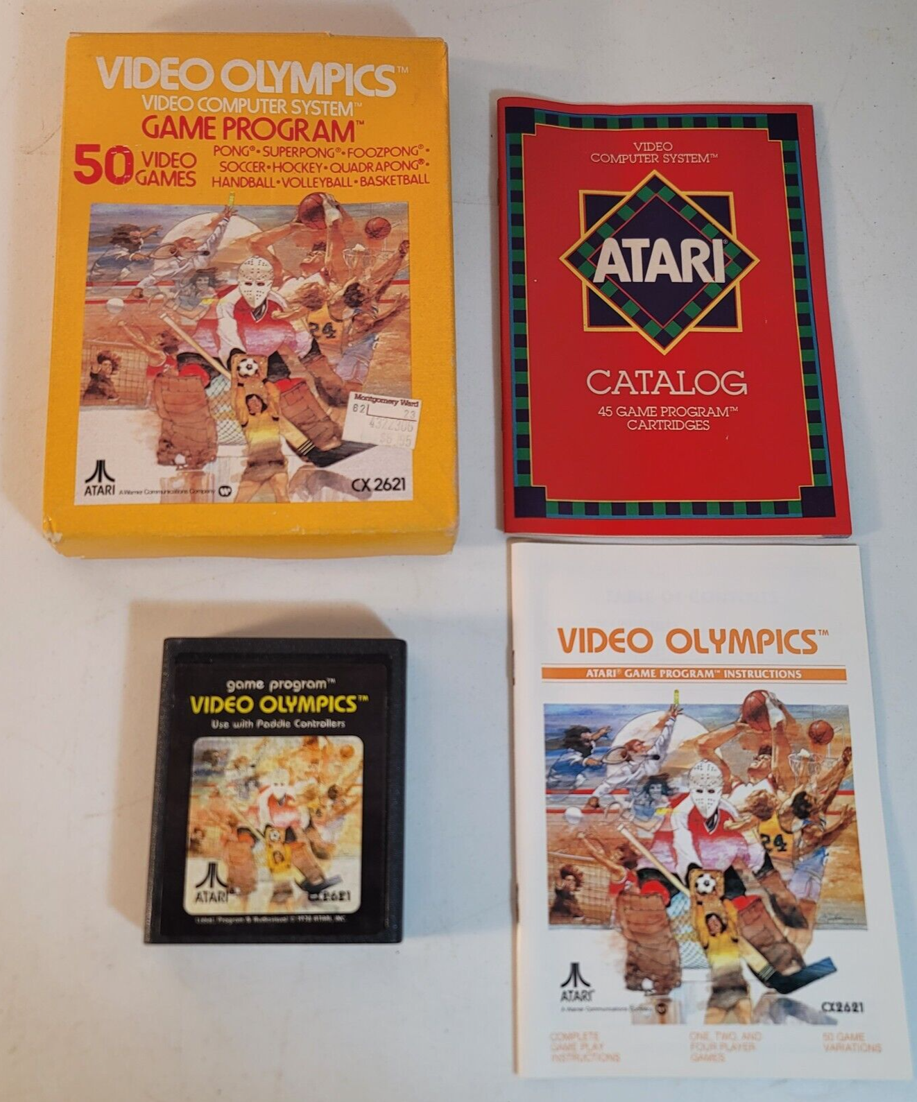 Video Olympics (Atari 2600, 1977) Game Case Manual
