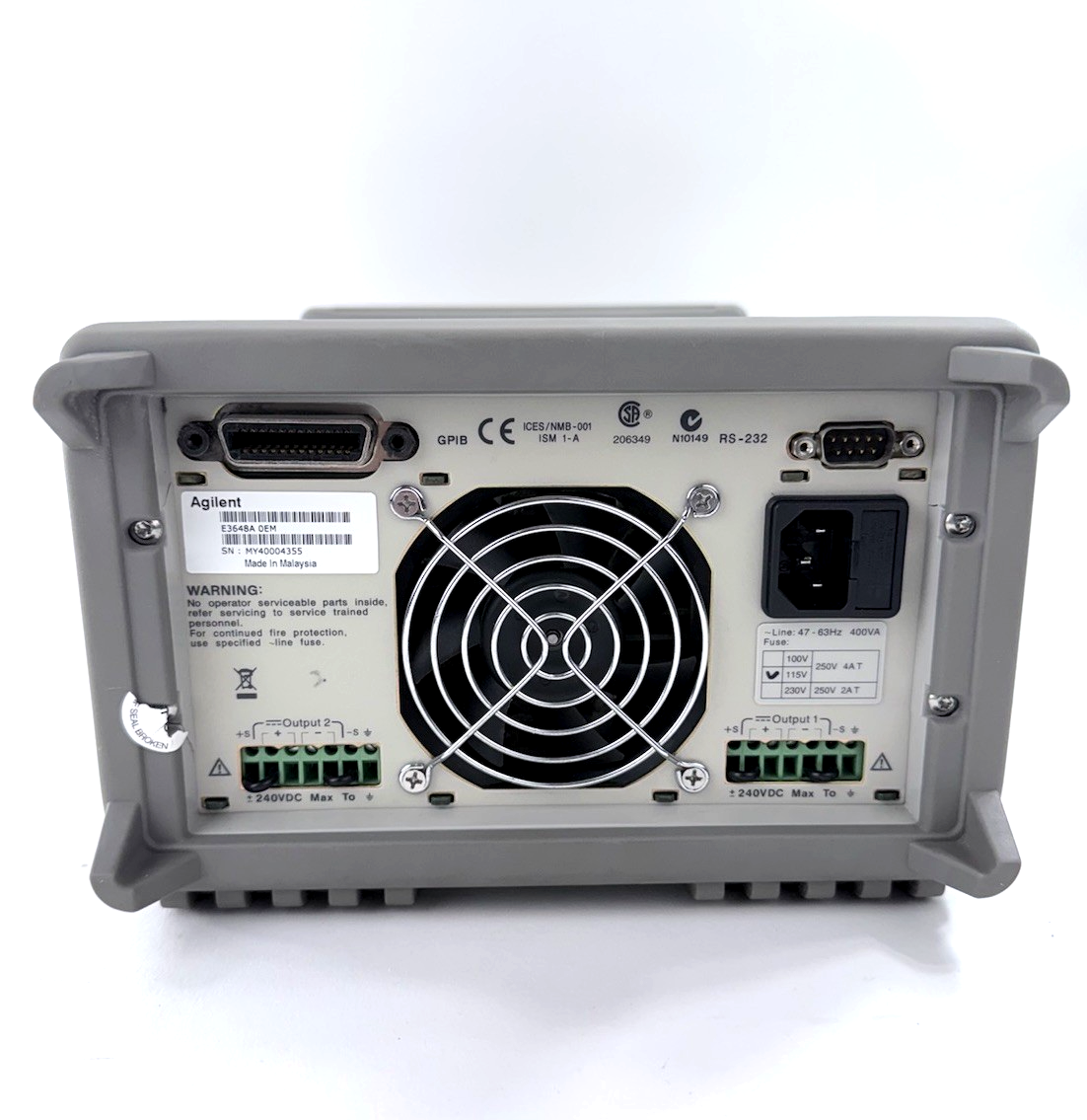 Agilent E3648A 100W Dual Output DC Power Supply - Tested and Working - 4355