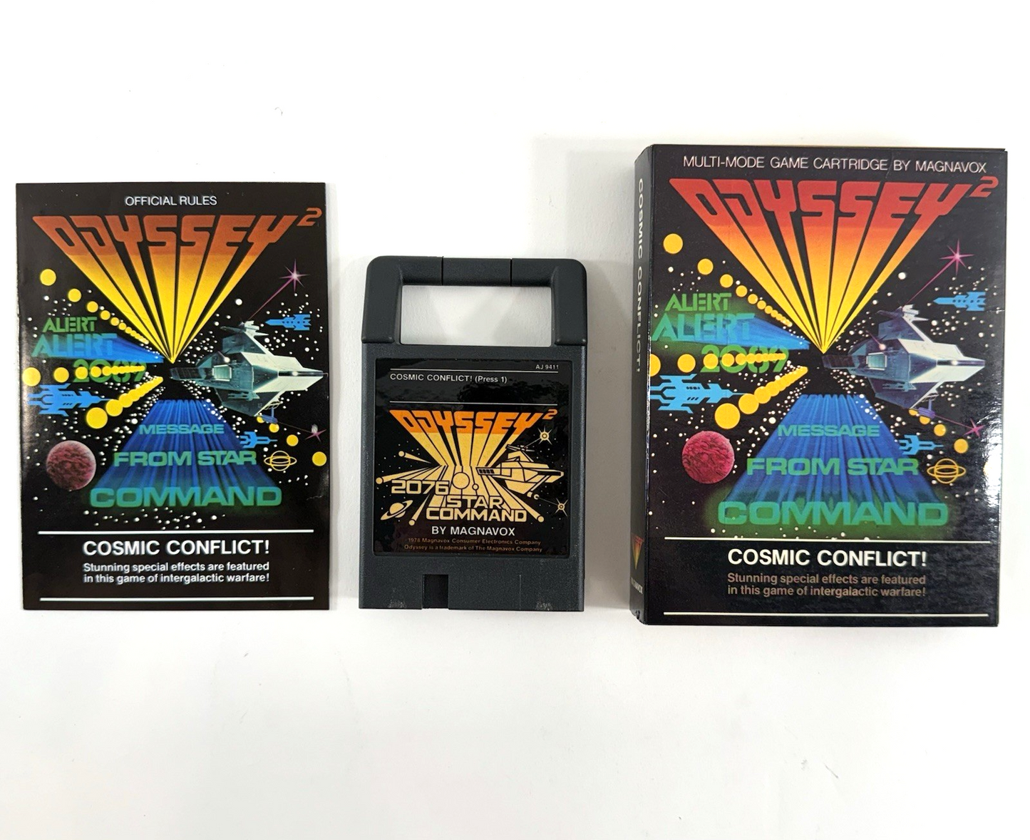 Cosmic Conflict!  (Magnavox Odyssey 2, 1978) Game Case Manual - Tested