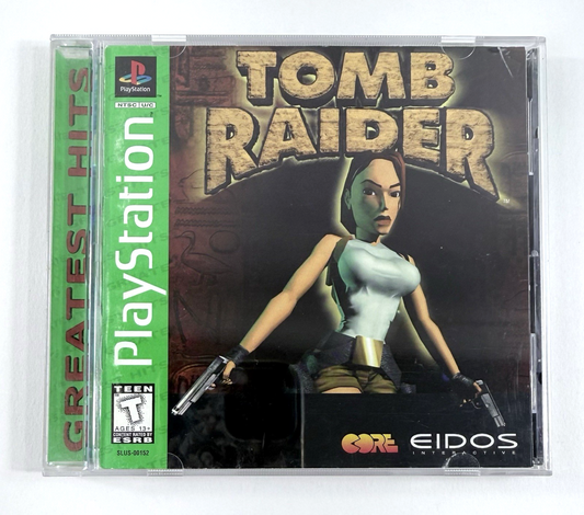 Tomb Raider (Sony PlayStation, 1996) - Game Case Manual Registration - Tested