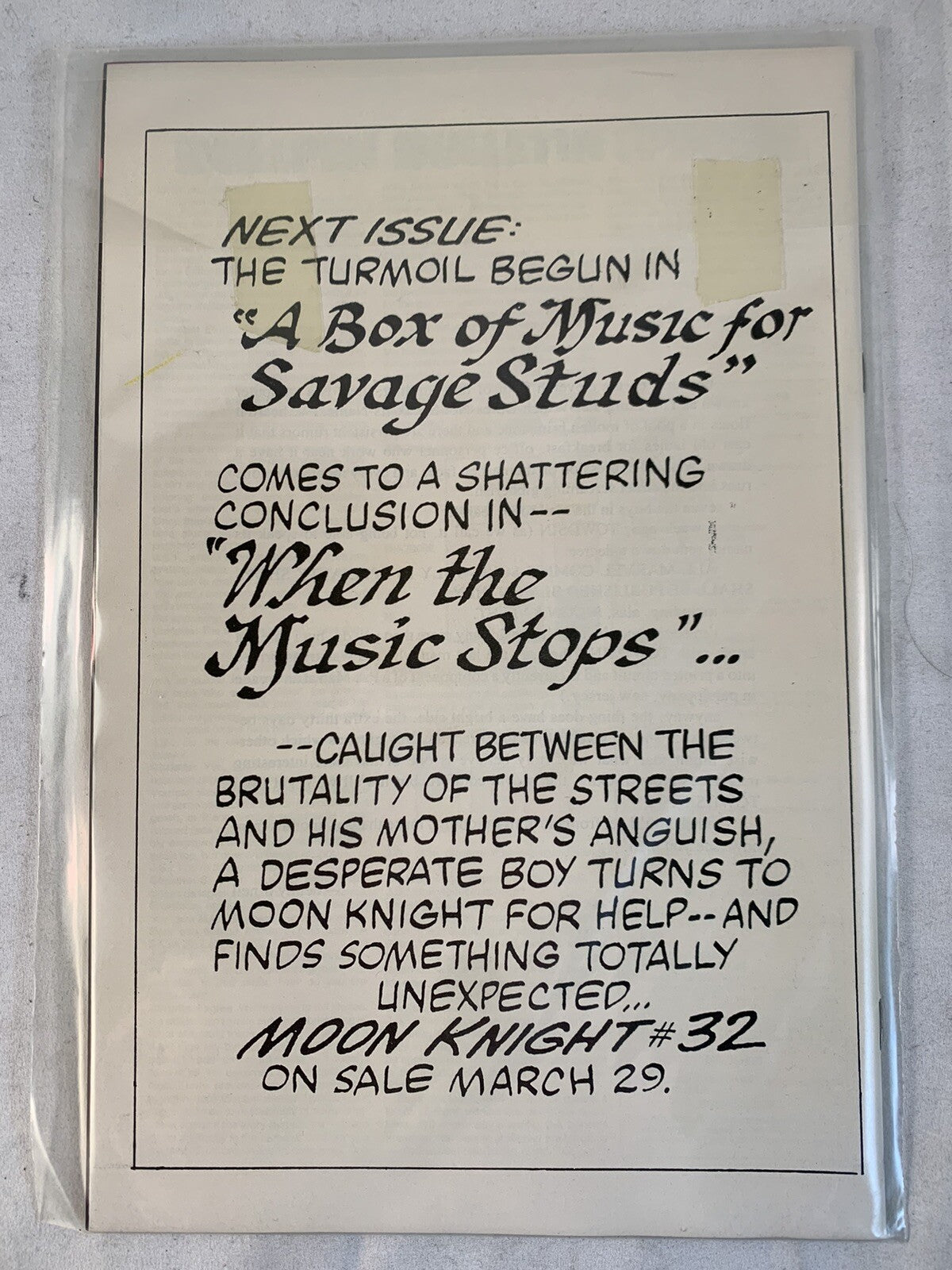 MOON KNIGHT #30 31 32 33 34 (Marvel Comics 1983) Mid Grade Vintage Comics