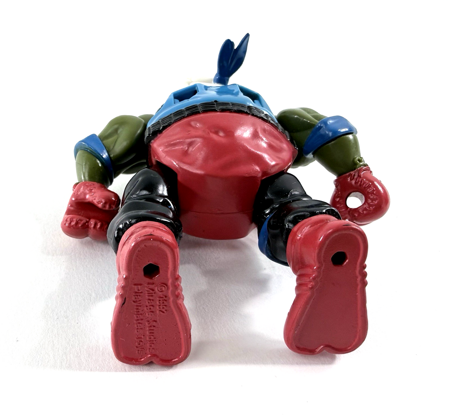 Playmates 1992 TMNT 6" Kowabunga Kickboxing Leo & Complete Accessories - Tested