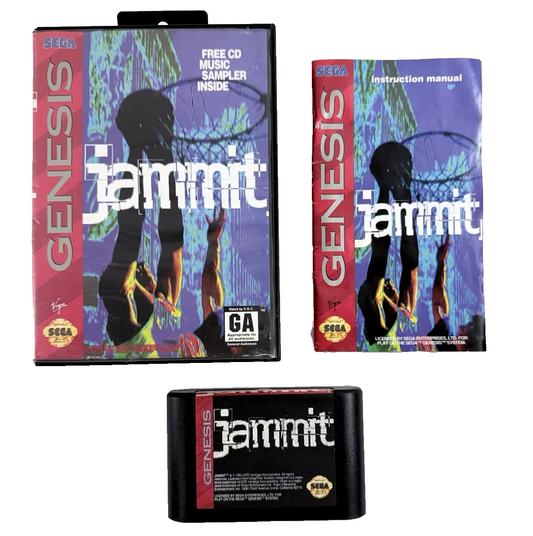 Jammit (Sega Genesis, 1994) Game, Case, and Manual - Tested and Working
