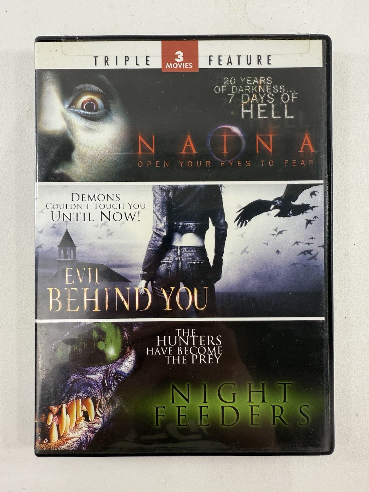 Naina/Evil Behind You/Night Feeders (DVD, 2011, 2-Disc Set) Tested and Working