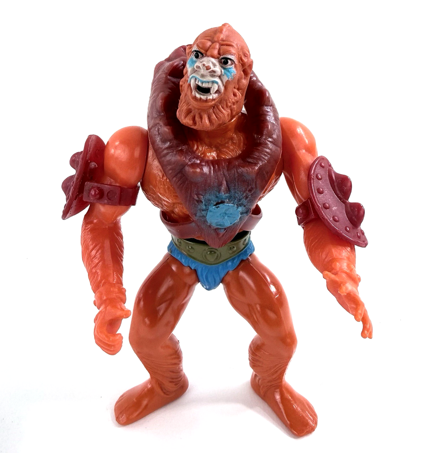 Mattel 1981 Masters of the Universe Beast Man Action Figure with Armor - Read