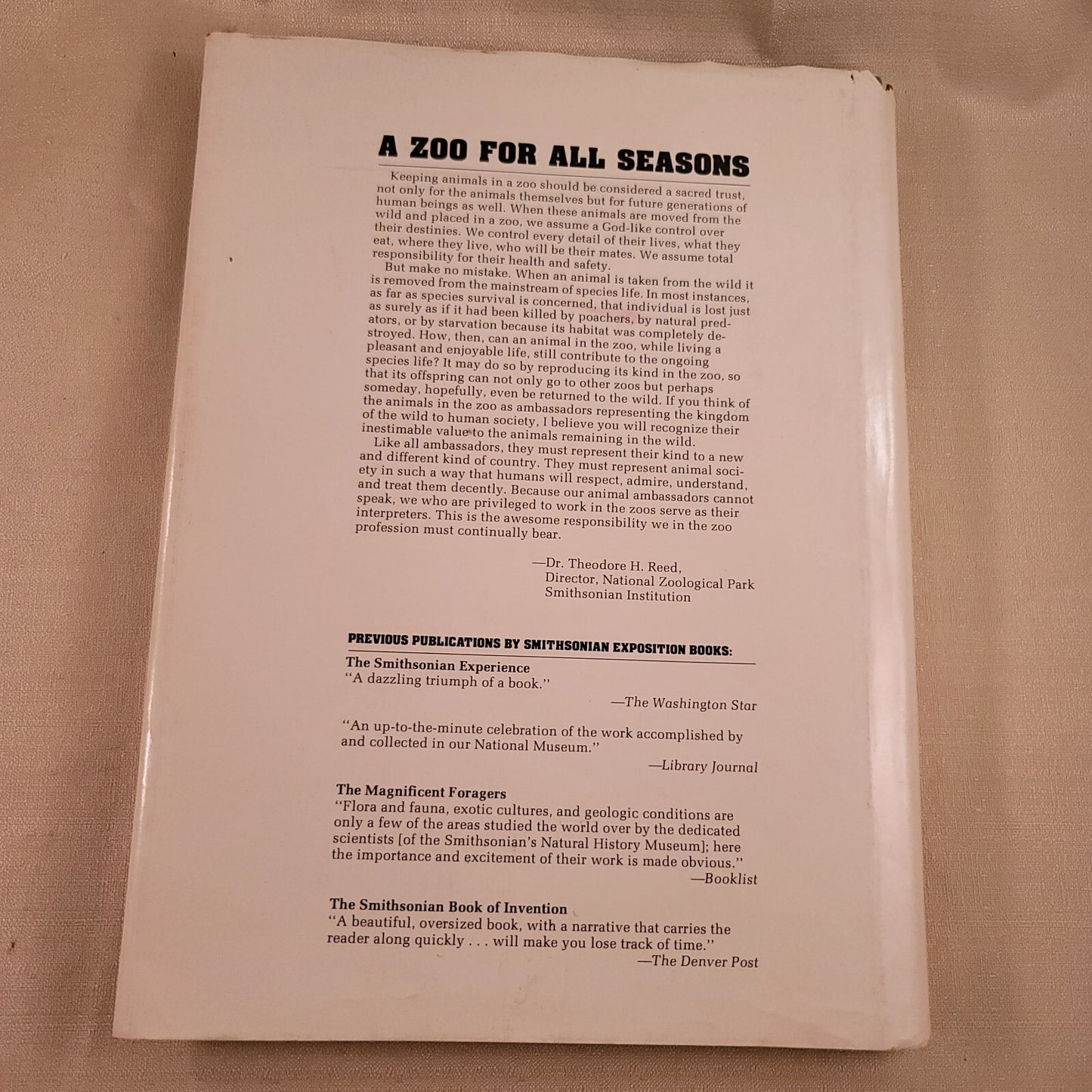 A Zoo For All Seasons: The Smithsonian Animal World