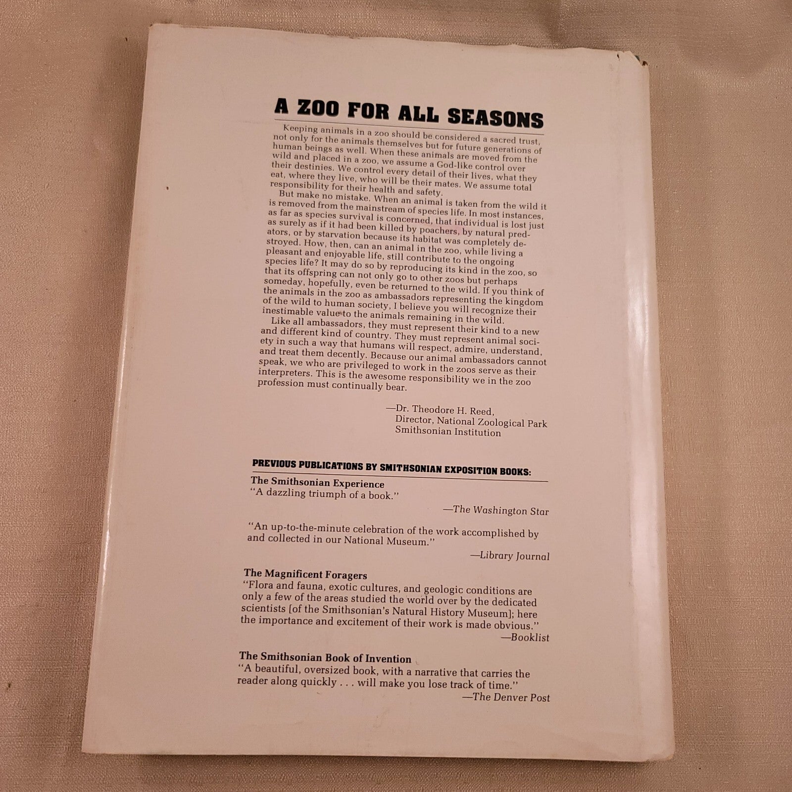 A Zoo For All Seasons: The Smithsonian Animal World