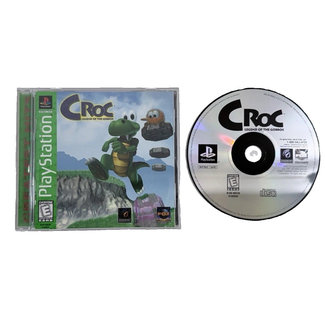 Croc: Legend of the Gobbos (PlayStation 1, 1998) Game Case Manual Registration