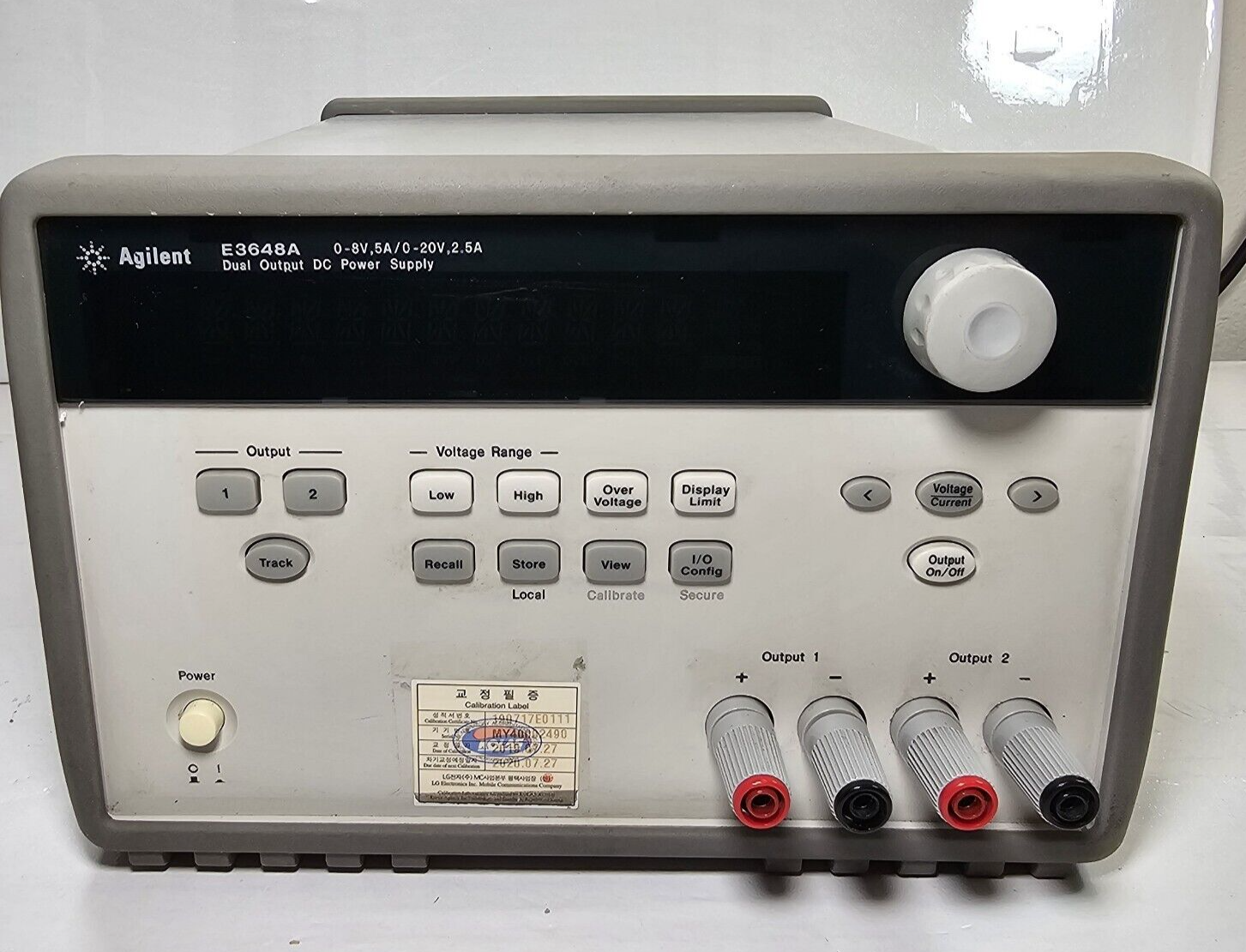 Agilent E3648A Dual Output DC Power Supply 0-8V,5A/0-20V,2.5A - Tested - 2490