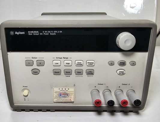Agilent E3648A Dual Output DC Power Supply 0-8V,5A/0-20V,2.5A - Tested - 2490