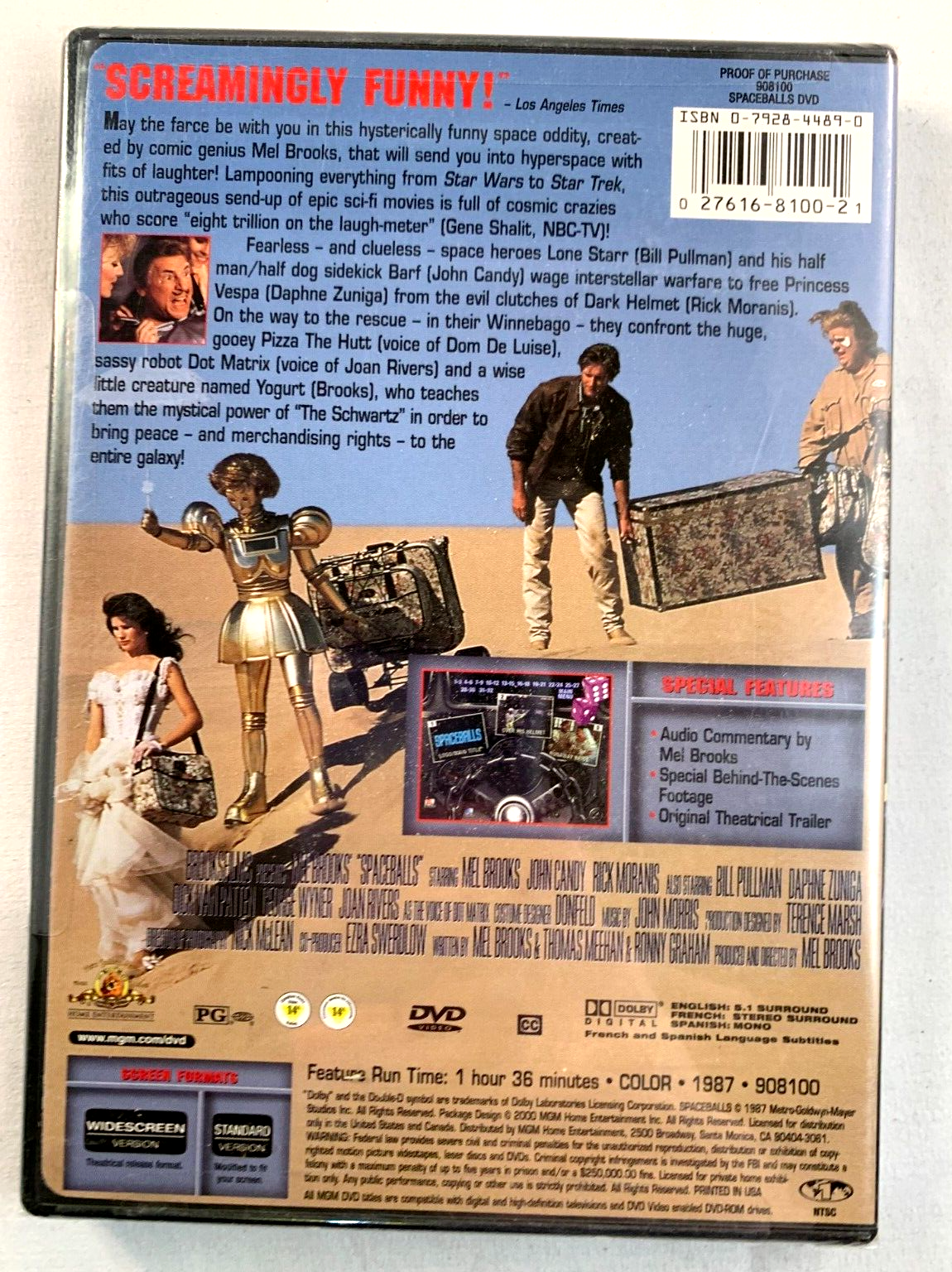 Spaceballs (DVD, 2009, Widescreen Movie Cash) NEW