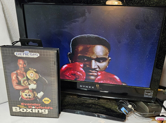 Evander Holyfield's "Real Deal" Boxing (Sega Genesis, 1992) - Tested and Working