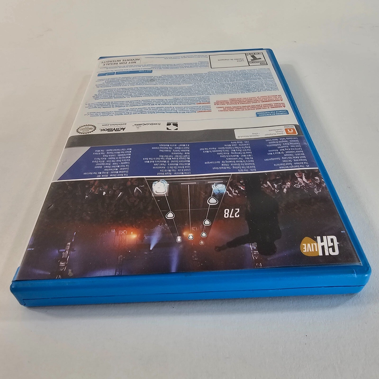 Guitar Hero Live (Nintendo Wii U, 2015) Game Insert Case - Tested and Working