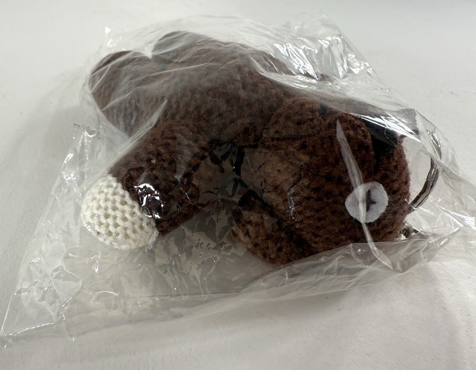 Tiger Television Limited 1998 Mr. Bean Teddy Bear Knit Plush Keyring - New