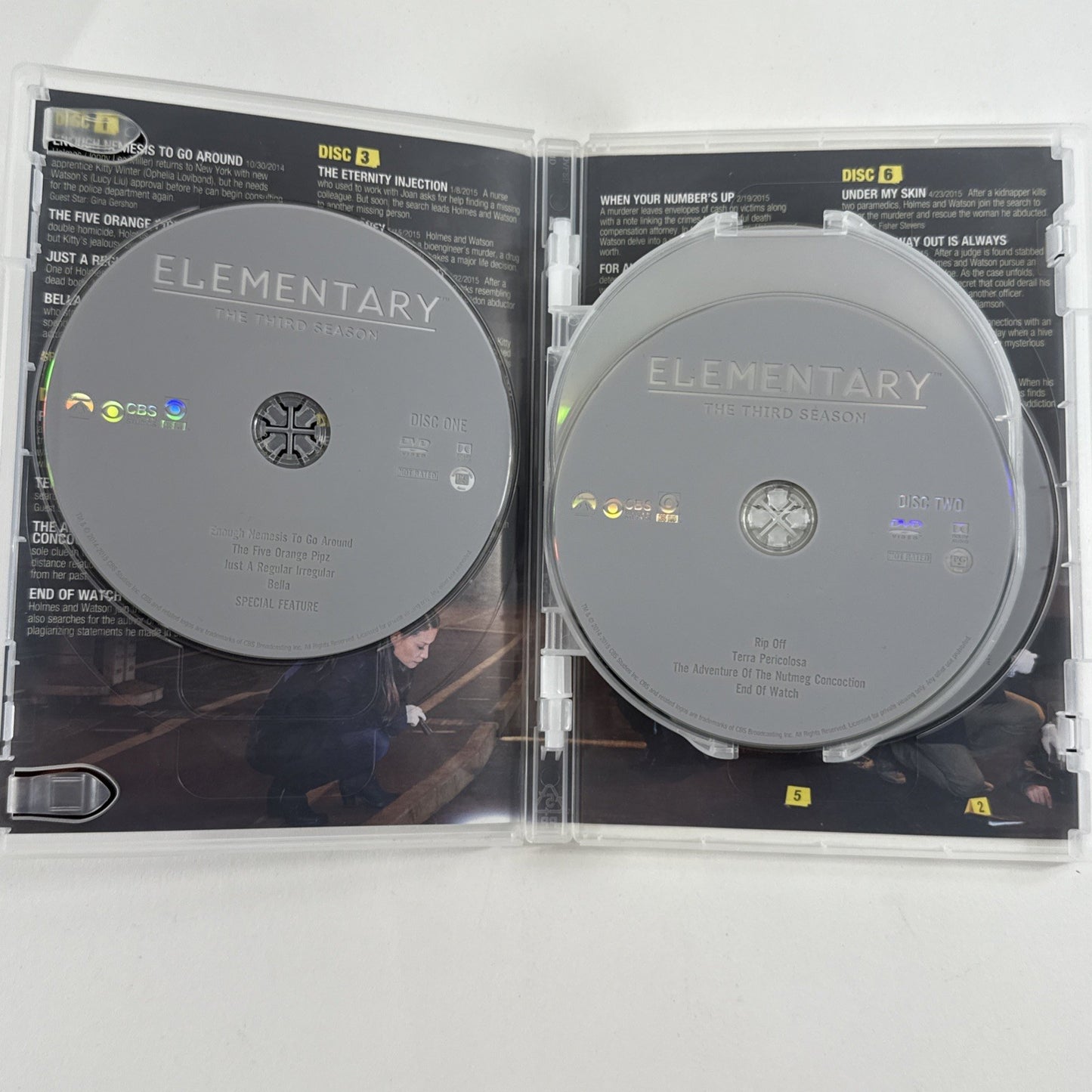 Elementary: Seasons 1-3 (DVD, 2015, 18-Disc Set) Tested and Working
