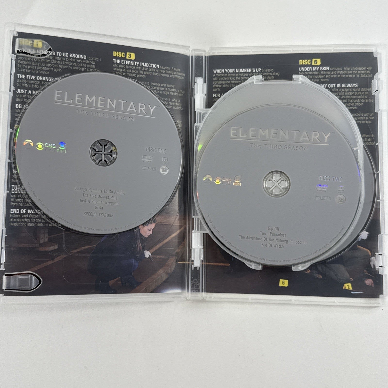 Elementary: Seasons 1-3 (DVD, 2015, 18-Disc Set) Tested and Working