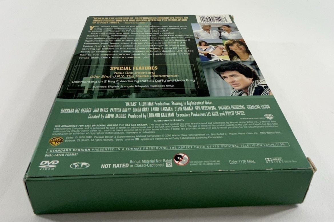 Dallas: the Complete Third Season (DVD, 2005) Tested and Working