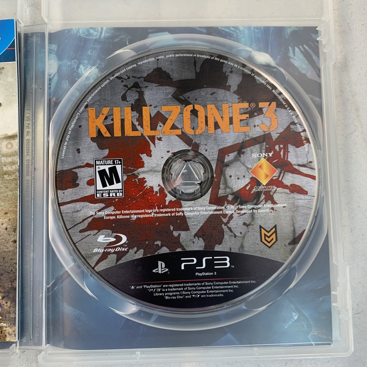 KillZone 3 (PlayStation 3, 2011) Game Case Manual Insert