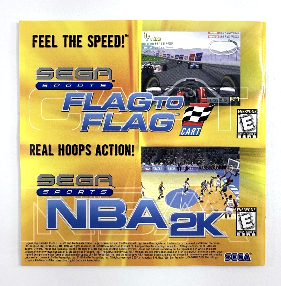 NFL 2K (Sega Dreamcast, 1999) Game Case Manual - Tested and Working