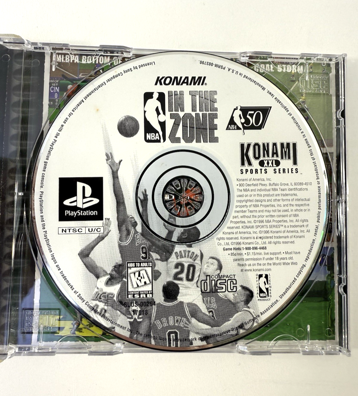 NBA: In the Zone 2 (Sony PlayStation 1, 1996) Game Case Manual Registration Card